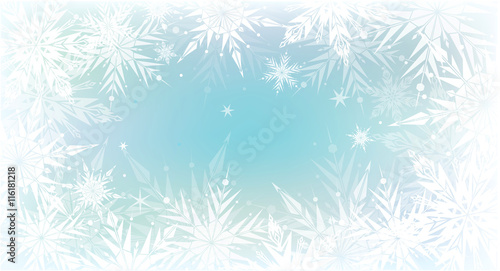 Christmas background with light snowflakes © orhideia