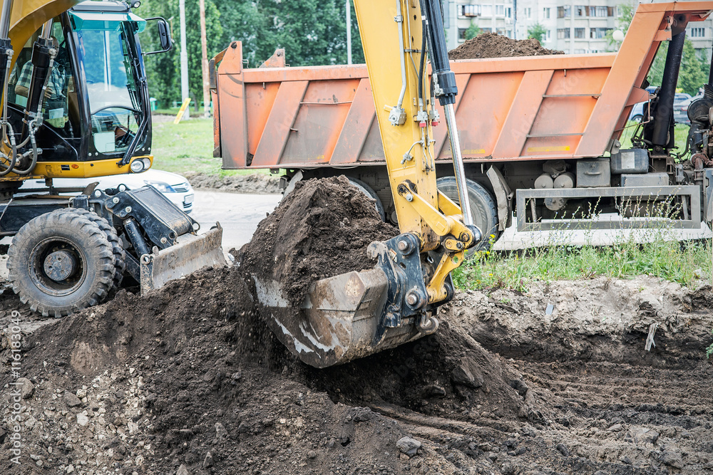 Fototapeta premium Excavator
