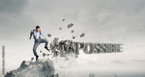 Plakat There is nothing impossible . Mixed media