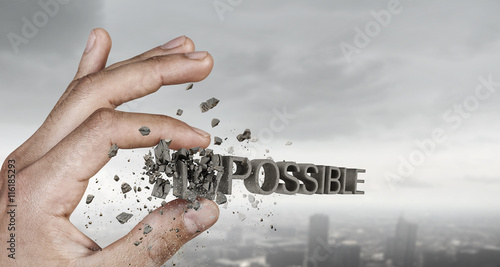 Fototapeta Nothing is impossible . Mixed media