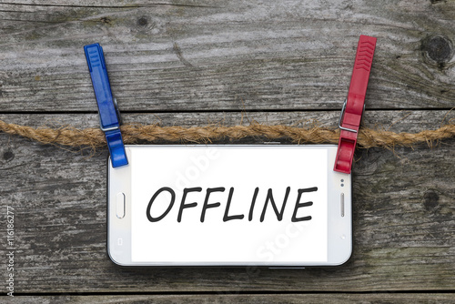 Obraz na płótnie Smartphone - Offline - Pinnwand 