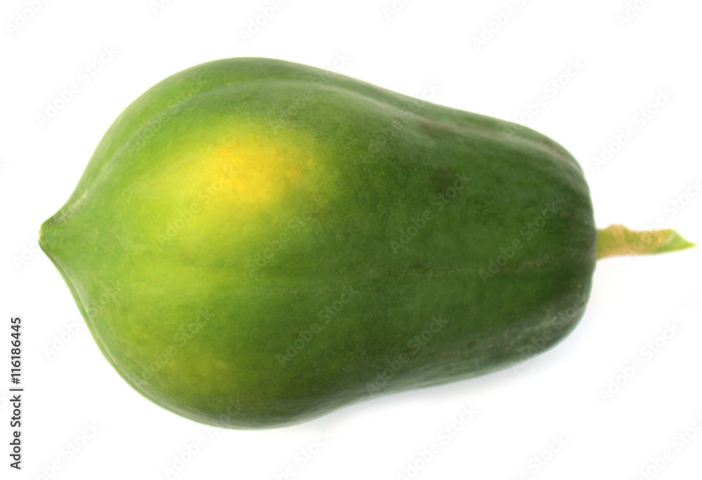 Papaya fruit whole isolated on white Papaya fruit whole isolated on white