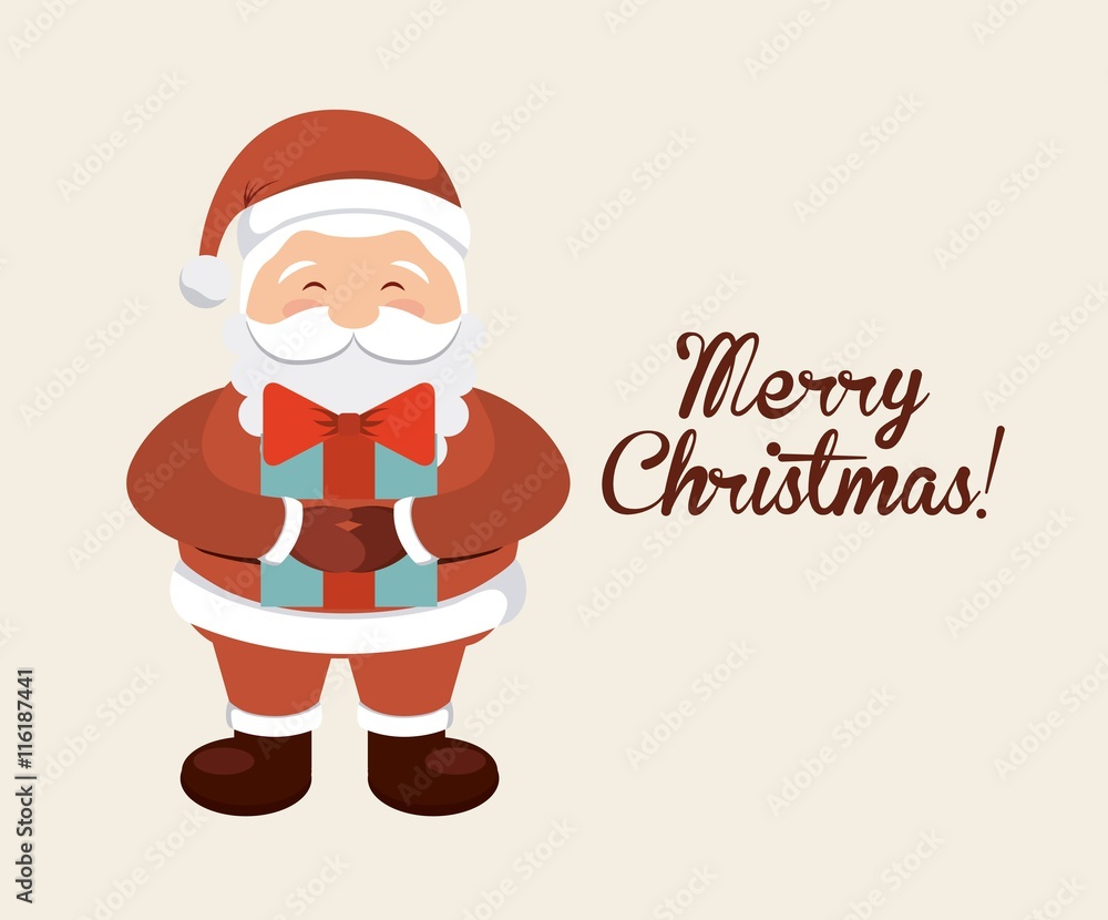 Santa icon. Merry Christmas design. Vector graphic Santa icon. Merry Christmas design. Vector graphic