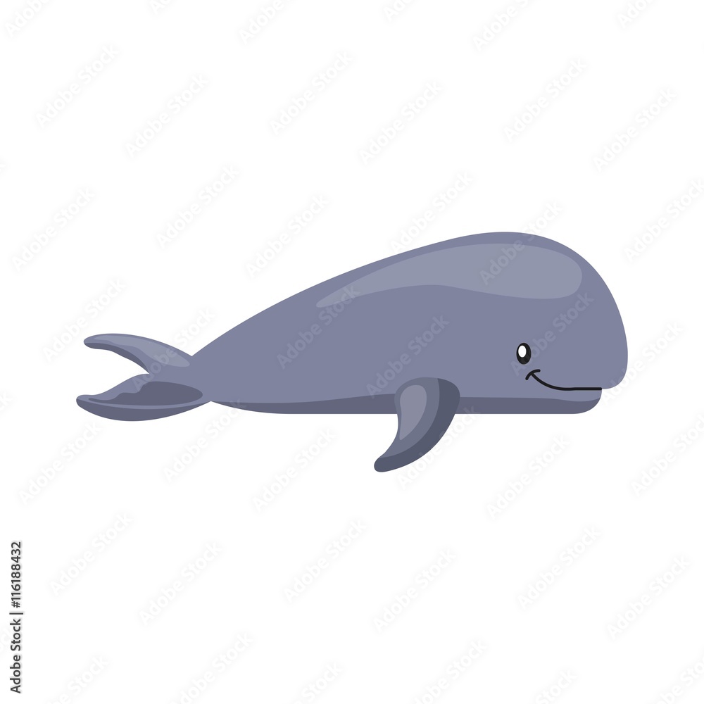 whale icon. Sea life design. Vector graphic whale icon. Sea life design. Vector graphic