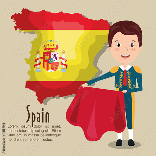 Spanish culture icons isolated icon design, vector illustration  graphic 