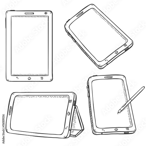 Vector Set of Tablet PC