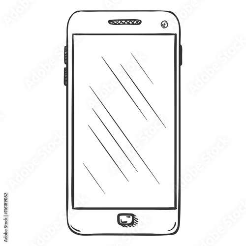 Vector Single Sketch Smartphone