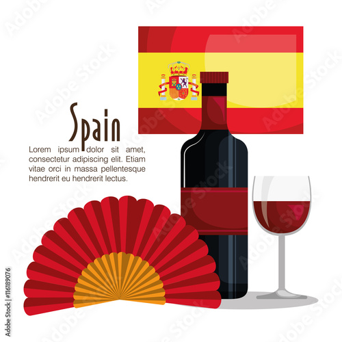 Spanish culture icons isolated icon design, vector illustration  graphic 