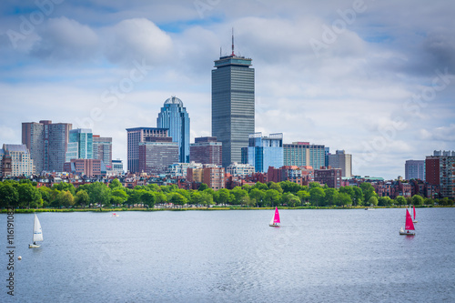 View of the Charles River and Back Bay from the Longfellow Bridg
