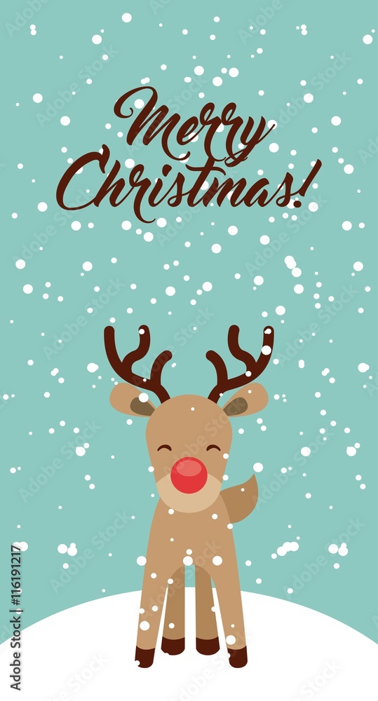 reindeer icon. Merry Christmas design. Vector graphic