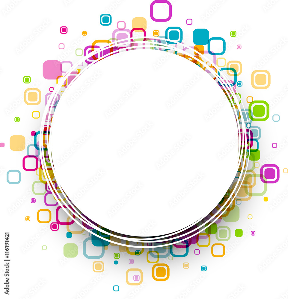Round background with geometric pattern. Round background with geometric pattern.