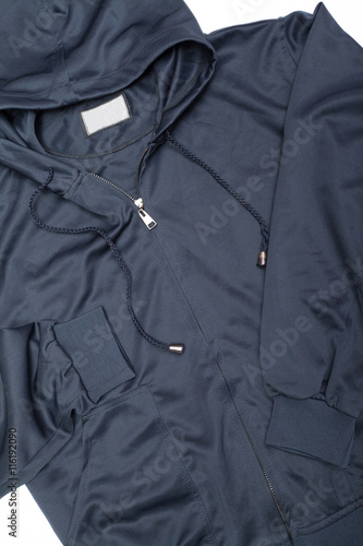 blue windbreaker hoodie jacket full zip