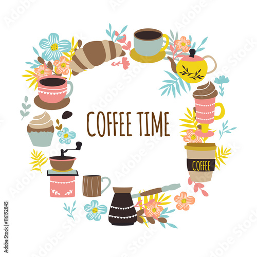 Coffee Time Round Design