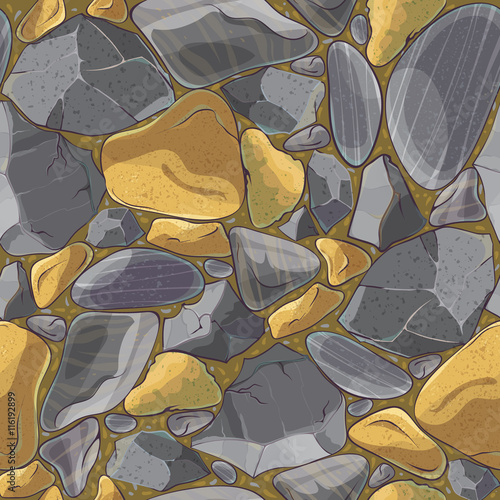 Natural Minerals Seamless Mosaic Pattern