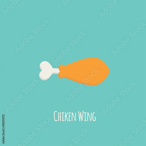 Vector illustration of Fried chicken