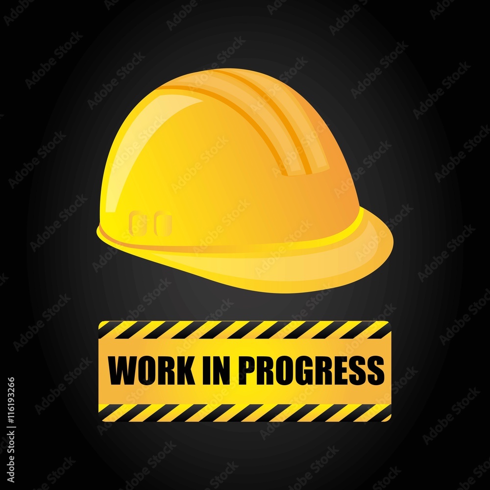 Helmet icon. Work in Progress design. Vector graphic Helmet icon. Work in Progress design. Vector graphic