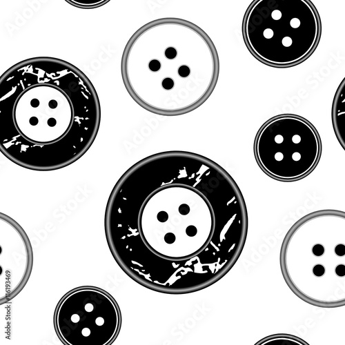 Black and white pattern with buttons