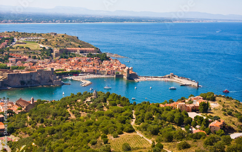 Billede på lærred Collioure harbour, Languedoc-Roussillon, France, french catalan coast
