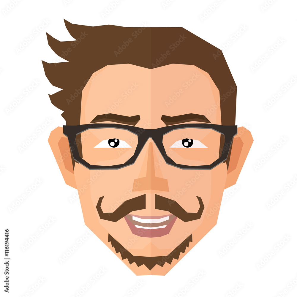 Man face to happy and smile Man face to happy and smile