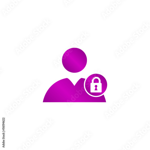 User icon, lock
