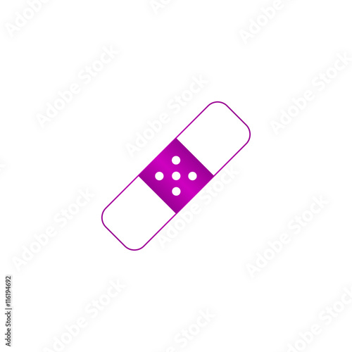 Plaster icon. Flat design style.