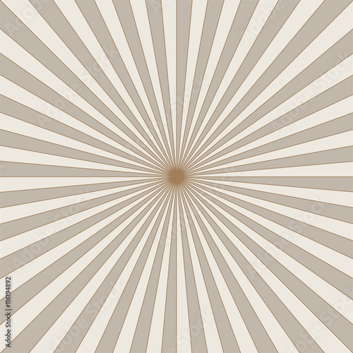 Striped retro background with radiating rays