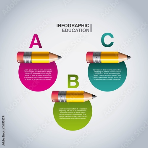 Pencil icon. Infographic education design. Vector graphic