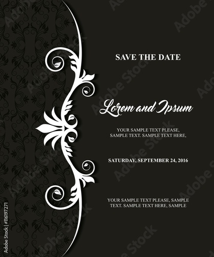 Card icon. Invitation and Save the date design. Vector graphic