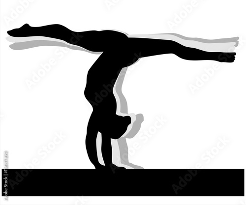 Artistic gymnastics Woman silhouette