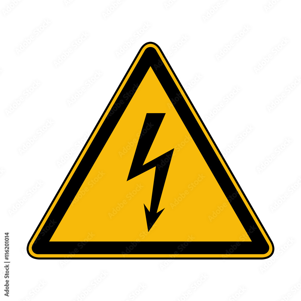 Warnung vor elektrischer Spannung Warnzeichen DIN EN ISO 7010 Warnung vor elektrischer Spannung Warnzeichen DIN EN ISO 7010