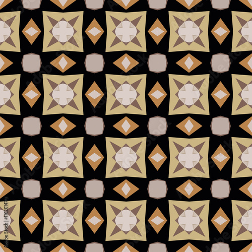 Ethnic seamless mosaic pattern. Abstract background.