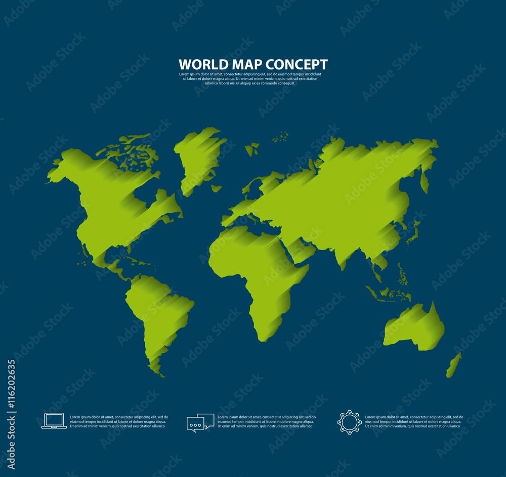 Naklejka premium Earth icon. World and Map design. Vector graphic