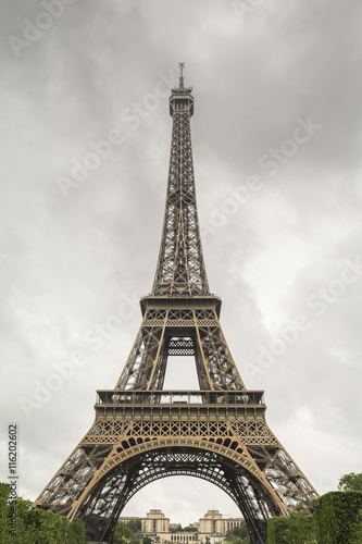 Eiffel tower on a cloudy day © respiro888