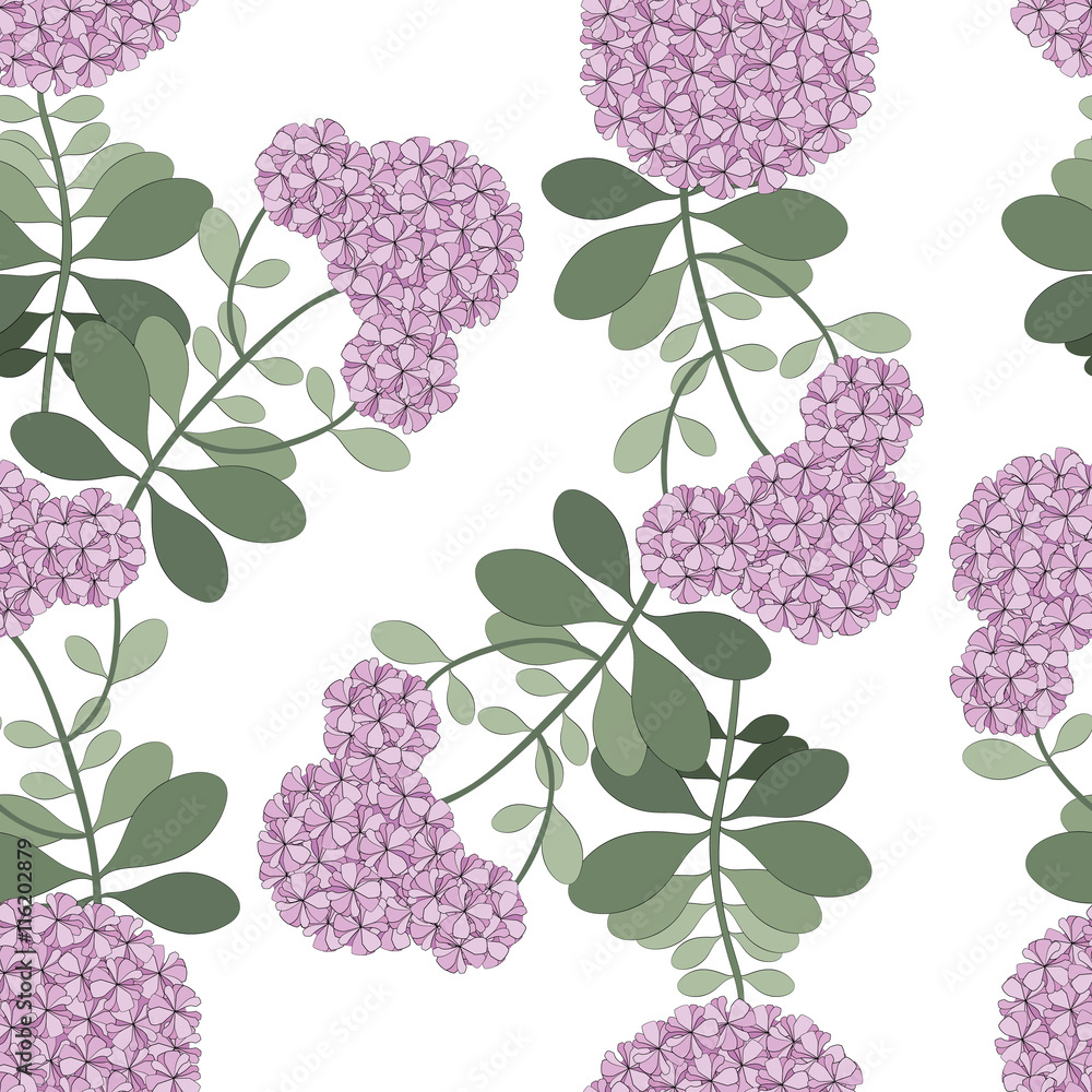 Floral hydrangea design seamless background texture pattern Floral hydrangea design seamless background texture pattern