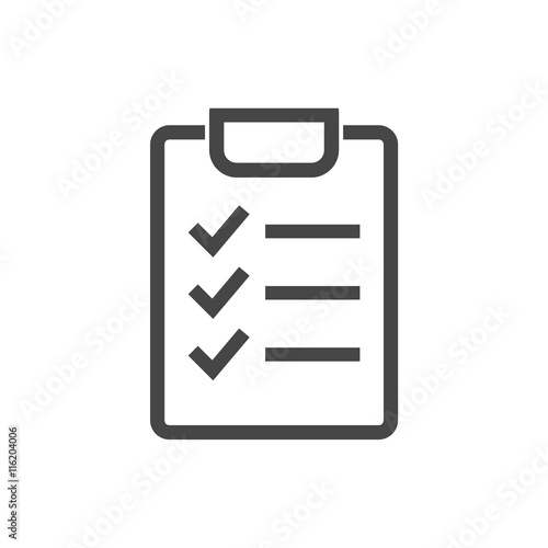 Check List isolated flat linear icon