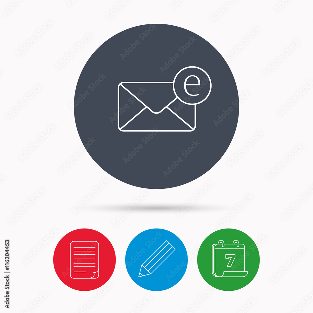 Envelope mail icon. Email message sign. Envelope mail icon. Email message sign.