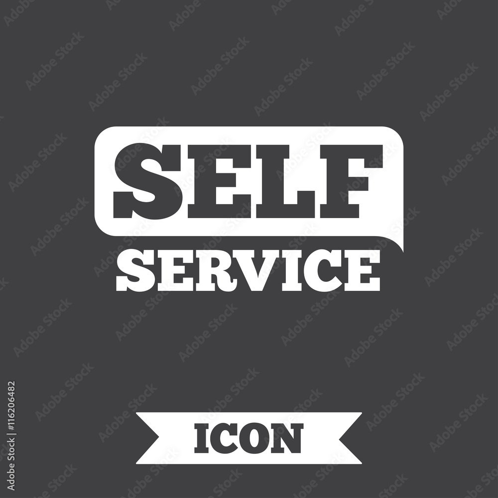 Fototapeta premium Self service sign icon. Maintenance button.