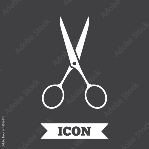 Scissors hairdresser sign icon. Tailor symbol.