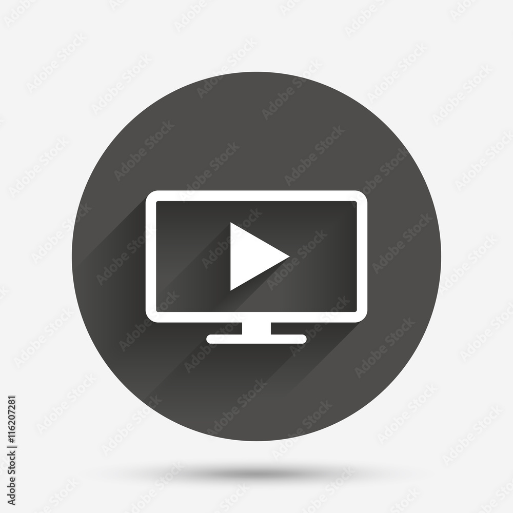 Widescreen TV mode sign icon. Television set. Widescreen TV mode sign icon. Television set.