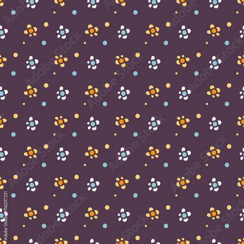 Seamless Floral Pattern for Patchwork