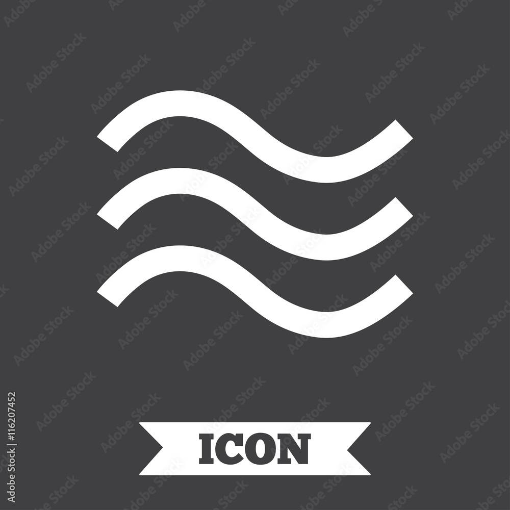 Water waves sign icon. Flood symbol. Water waves sign icon. Flood symbol.