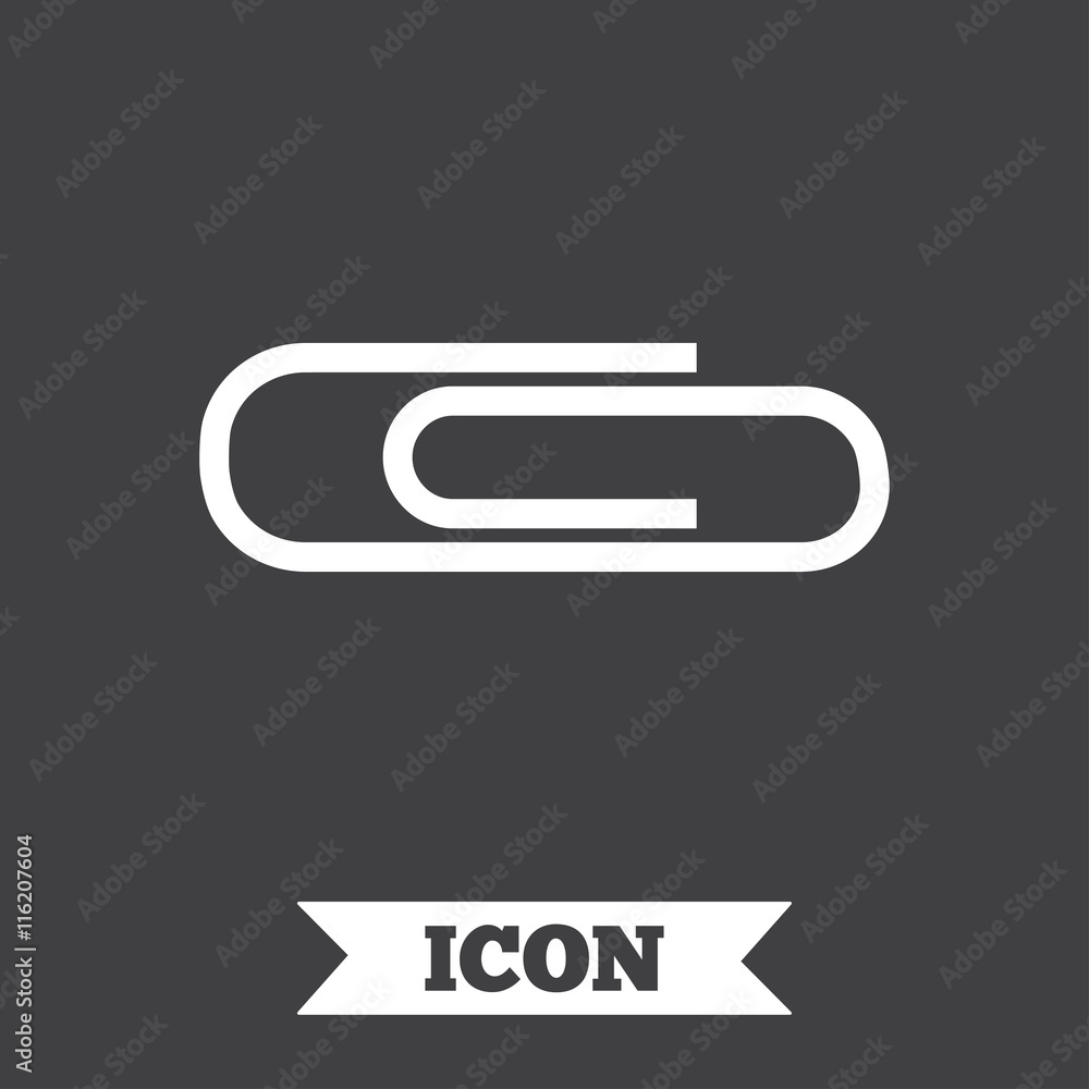 Paper clip sign icon. Clip symbol. Paper clip sign icon. Clip symbol.