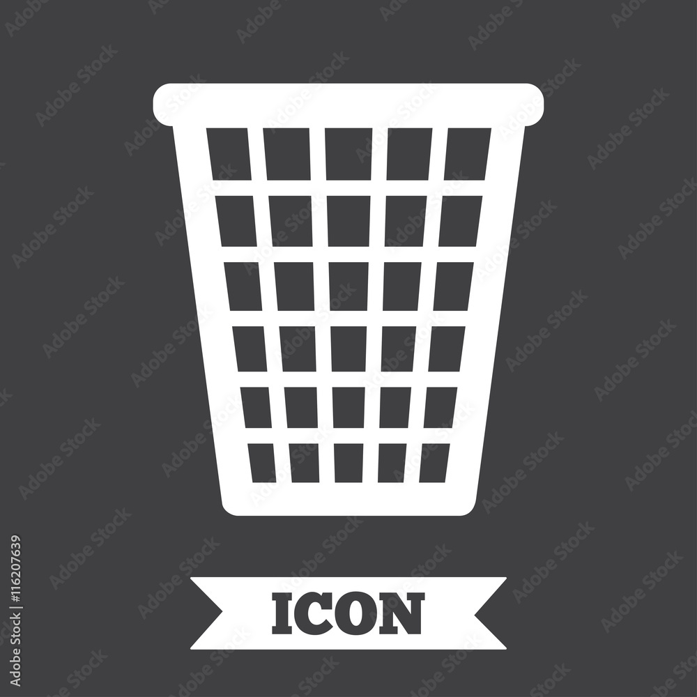 Recycle bin sign icon. Bin symbol. Recycle bin sign icon. Bin symbol.