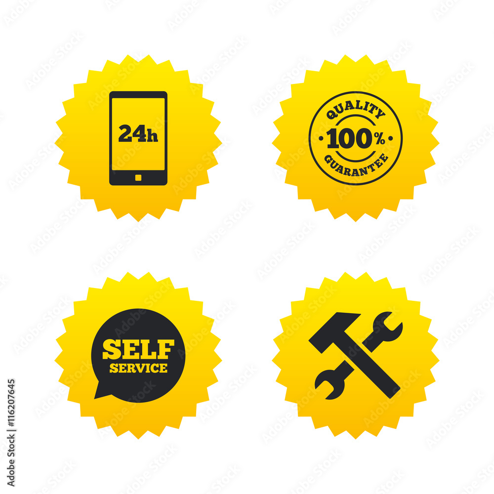 Repair fix tool icons. Customer service signs. Repair fix tool icons. Customer service signs.