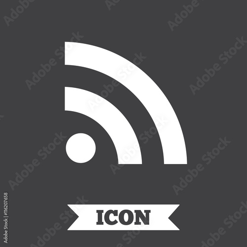 RSS sign icon. RSS feed symbol.