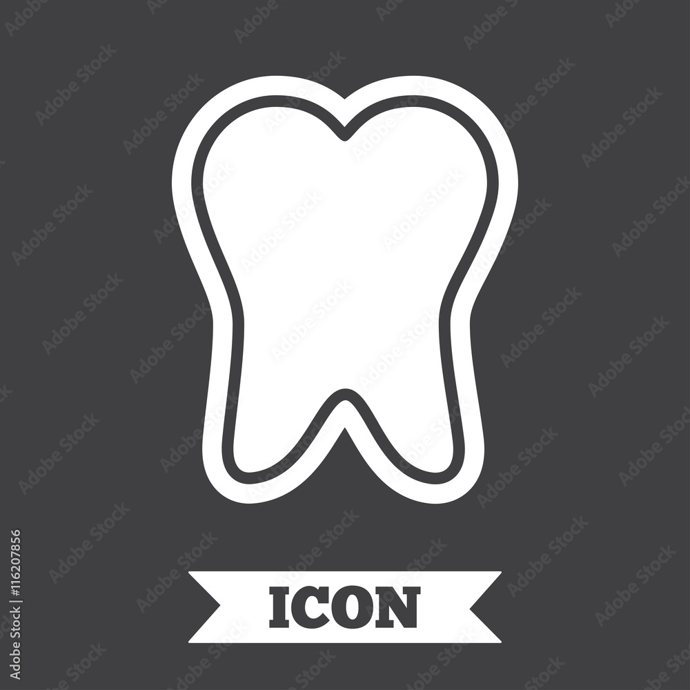 Tooth enamel protection sign icon. Dental care symbol. Tooth enamel protection sign icon. Dental care symbol.