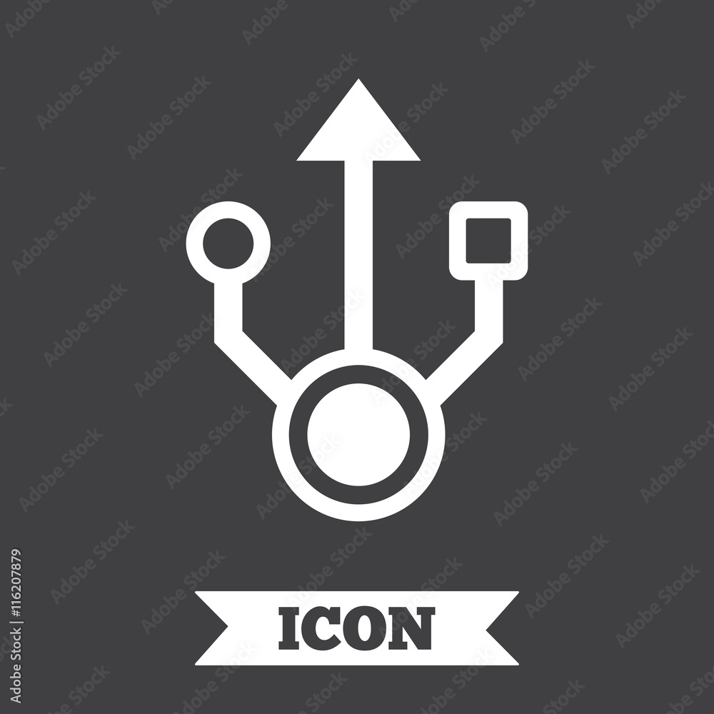 Usb sign icon. Usb flash drive symbol. Usb sign icon. Usb flash drive symbol.