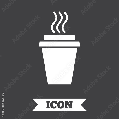 Take a Coffee sign icon. Hot Coffee cup.