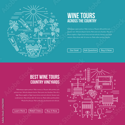 Website landing page template for wine industry
