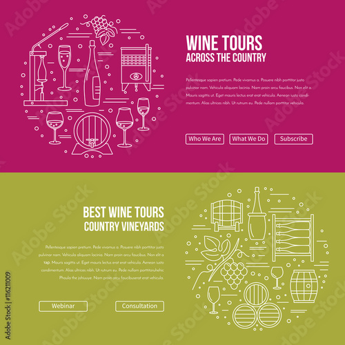 Website landing page template for wine industry
